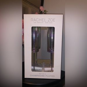 New in Box!! Rachel Zoe! Acrylic Champagne 🥂 flutes.  4 stem flutes in a box